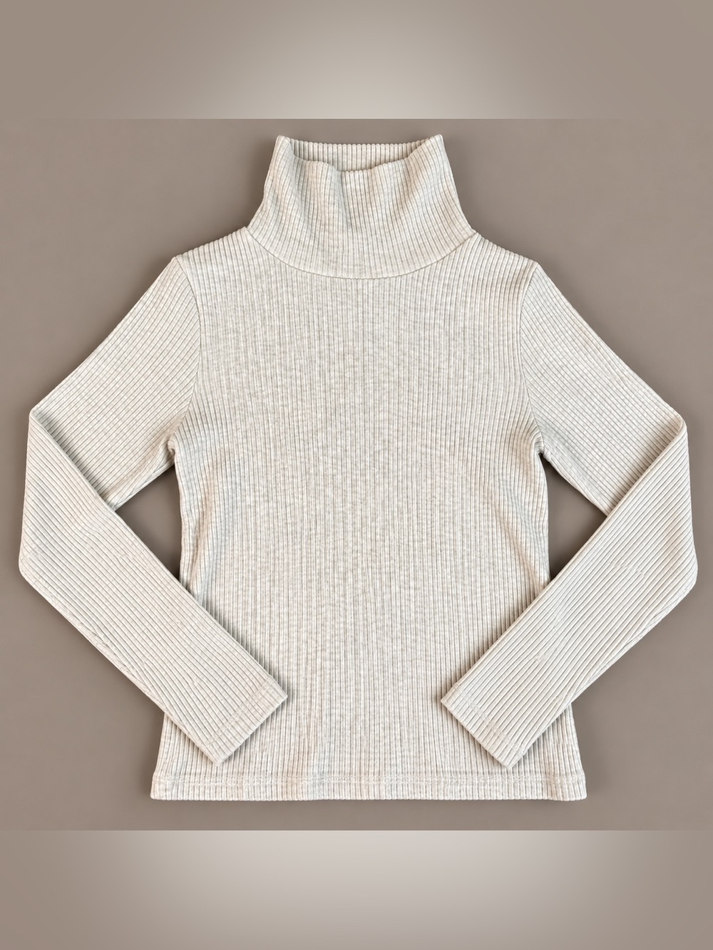 The Group Babaton Aritzia Ribbed Long Sleeve Top Cream Size L Turtleneck